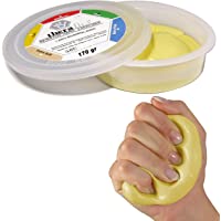 Mvs Theraflex - Pasta de 170 g- color amarillo- suave- comprimible- no tóxica- para la artritis- rehabilitación- fuerza